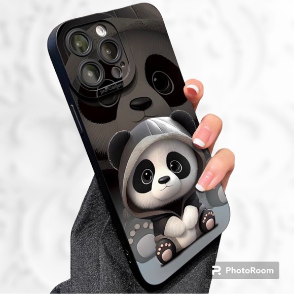 🐼🆕 Cartoon Panda Printed IPhone 14 Case - Picture 2 of 2